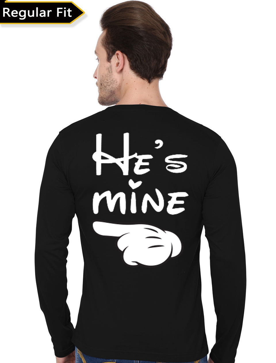 Couple Full Sleeve Black T-Shirt