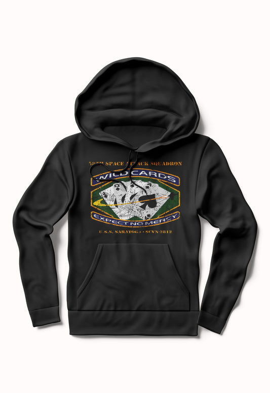 SAAB Wildcards Distressed Black Hoodie
