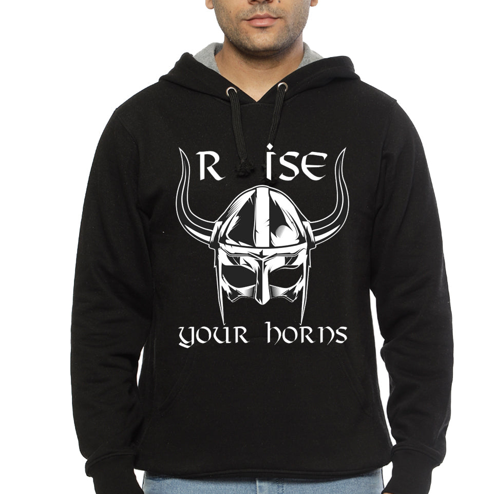 Raise Your Horns – Viking Metal Hoodie