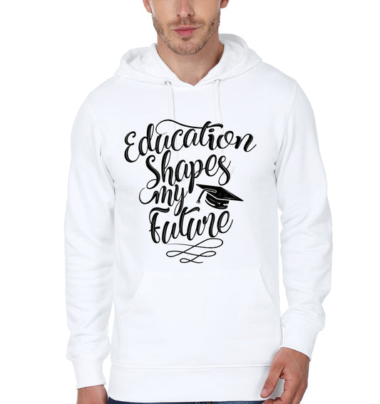 ‘Education Shapes My Future’ Education White Hoodie