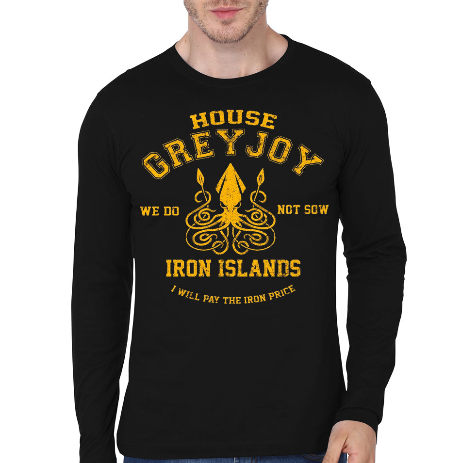 House Grey Joy Black Full Sleeve Tee