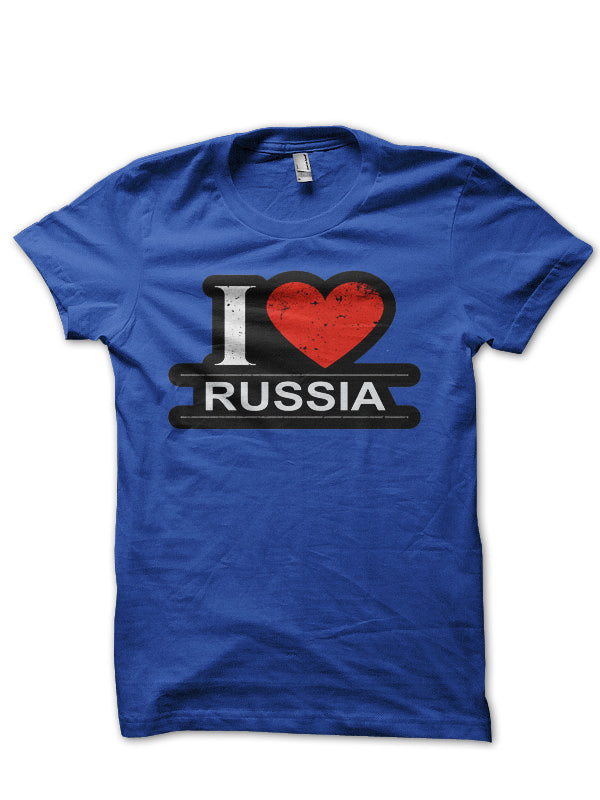 I Love Russia Half Sleeve T-Shirt