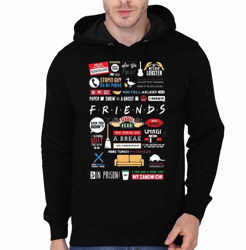 Friends Black Hooded Sweatshirt
