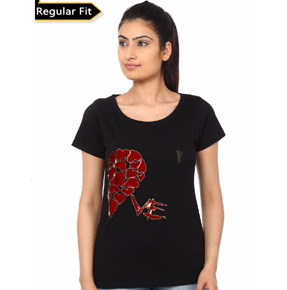 Love Couple Black Tee Pair