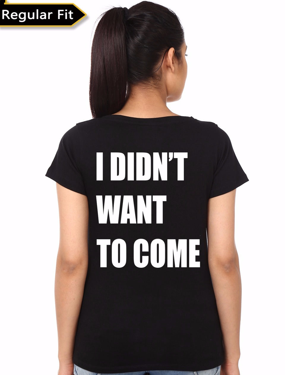 Sorry I Am Late Girls Black Party T-Shirt