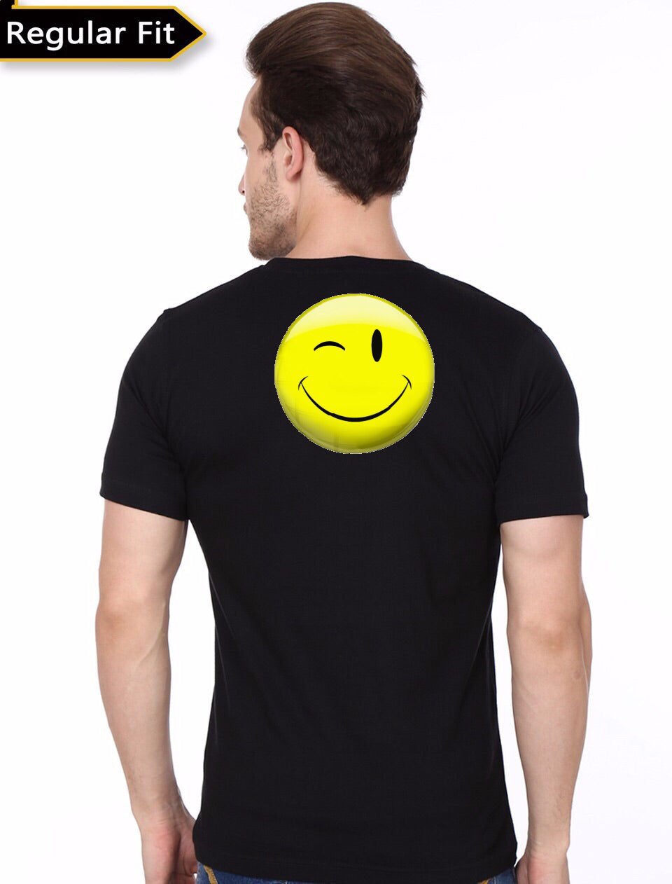 Wink Black V-Neck T-Shirt
