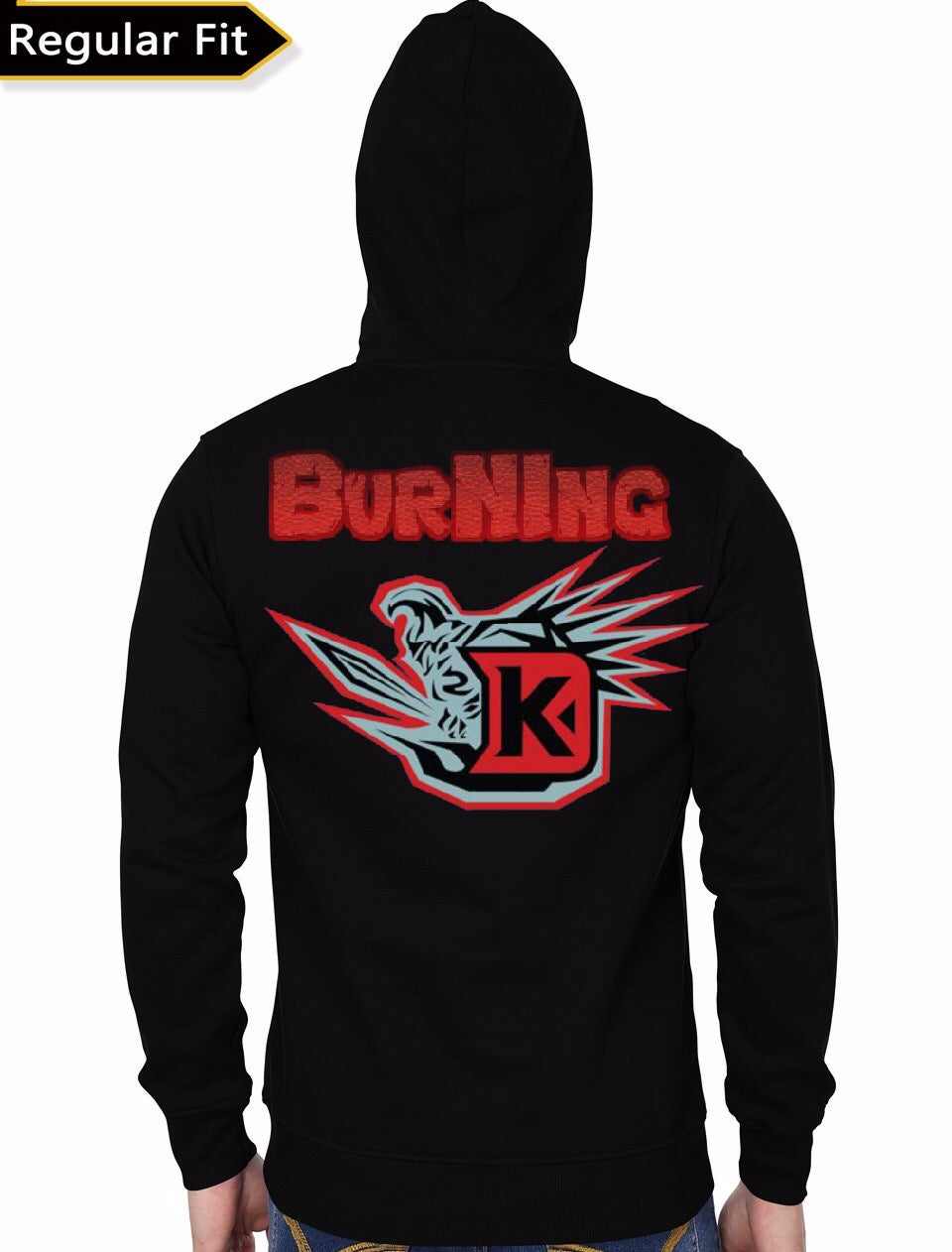 Burning Black Hooded Sweatshirt