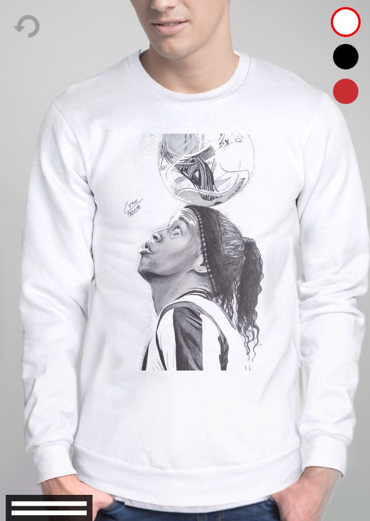 Ronadinho White Full Sleeve Tee