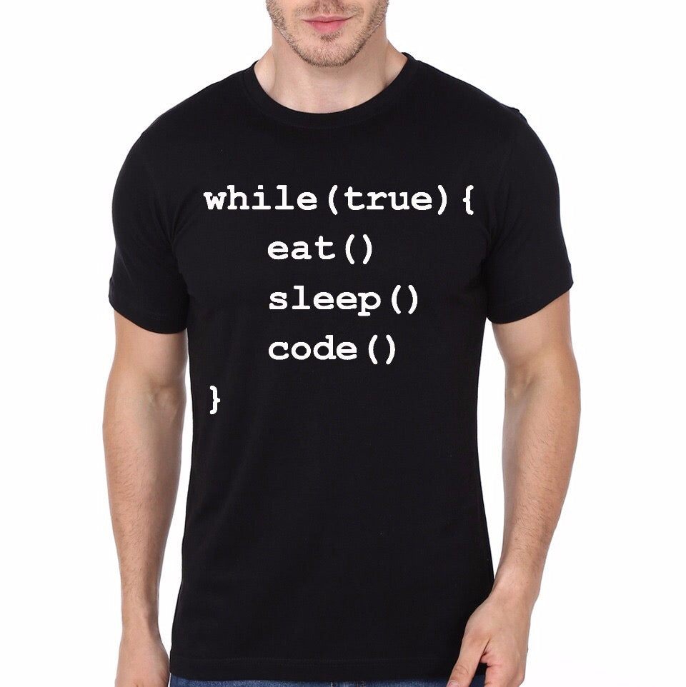 Eat Sleep Code Navy Blue T-Shirt