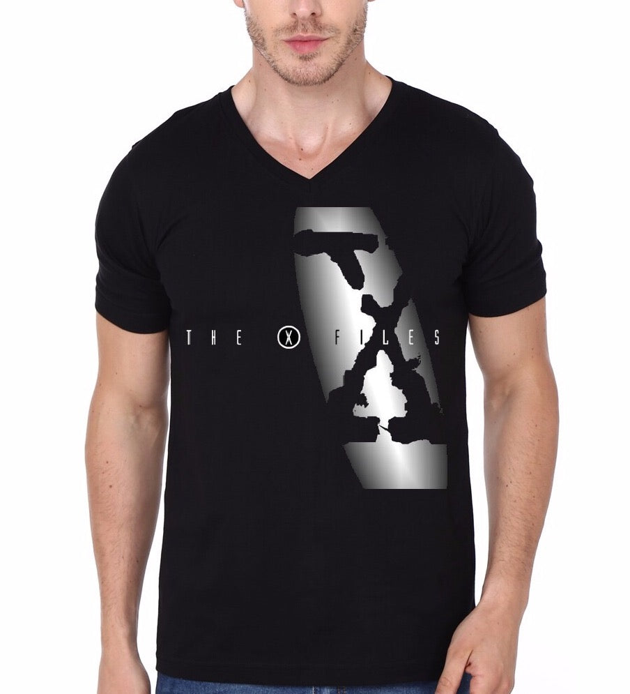 The X Files Black V-Neck T-Shirt