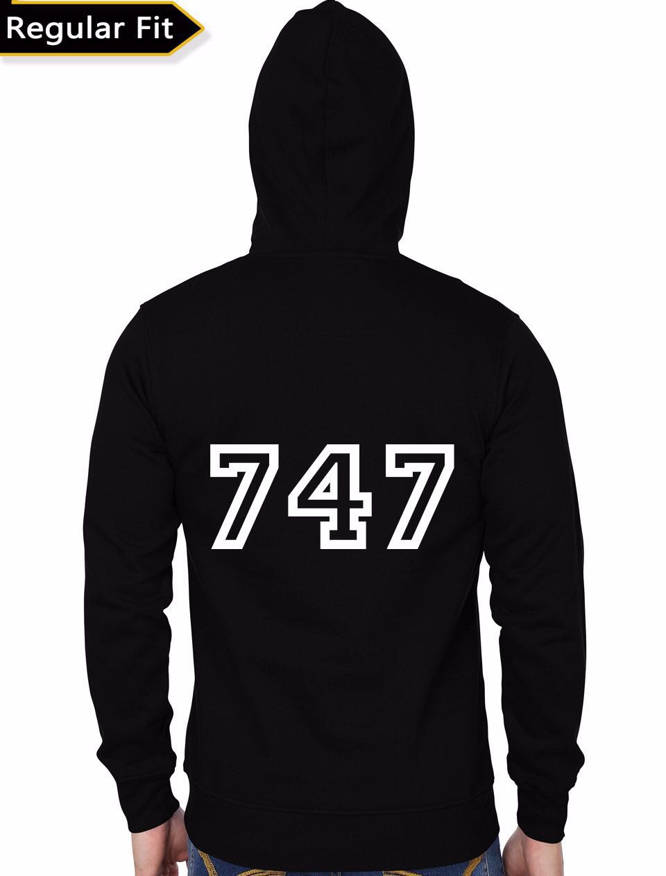 A 747 Black Hoodie