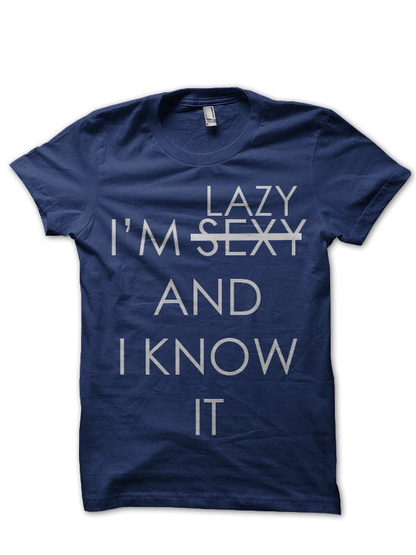 I’M Lazy Navy Blue Tee