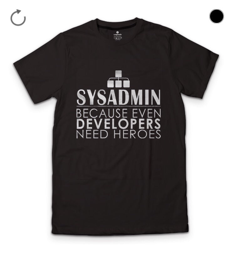 Sysadmin Black T-Shirt