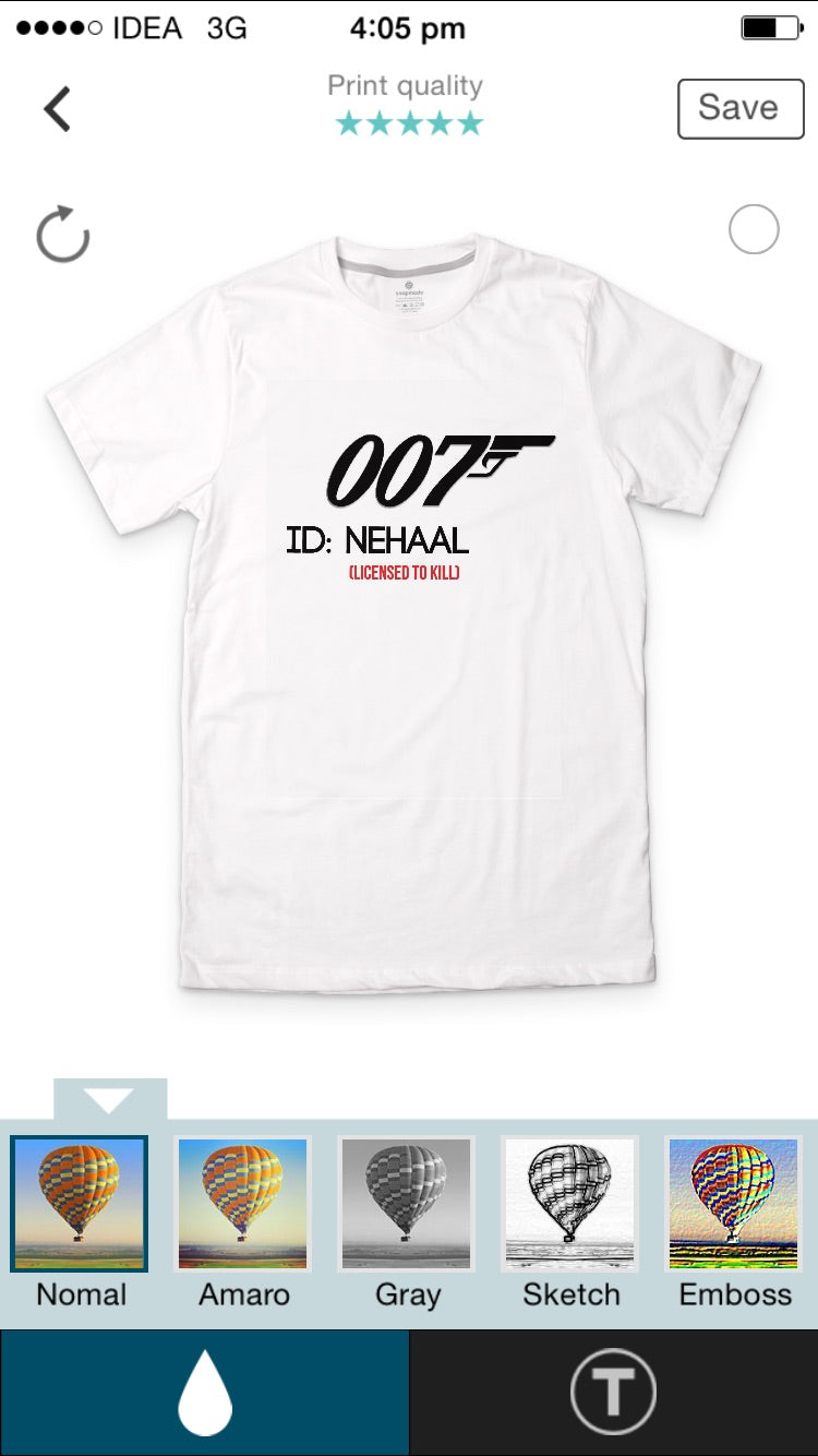 Custom White Tee