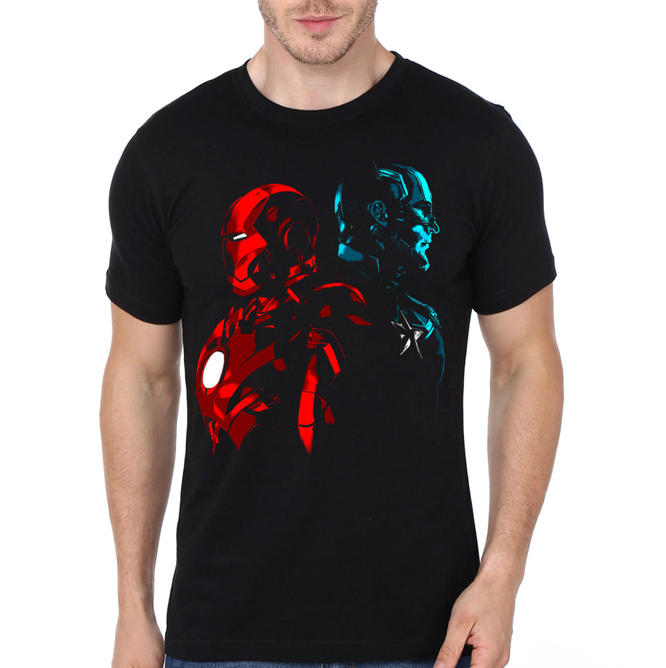Iron vs Captain Black T-Shirt
