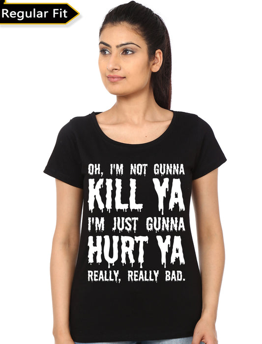 Hurt You Bad Suicide Squad Black Girls T-Shirt