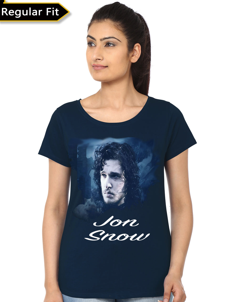 Jon Snow Navy Blue Girl’s T-Shirt