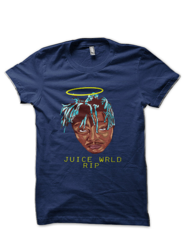 Rip Juice Wrld  Navy Blue Half Sleeve T-Shirt