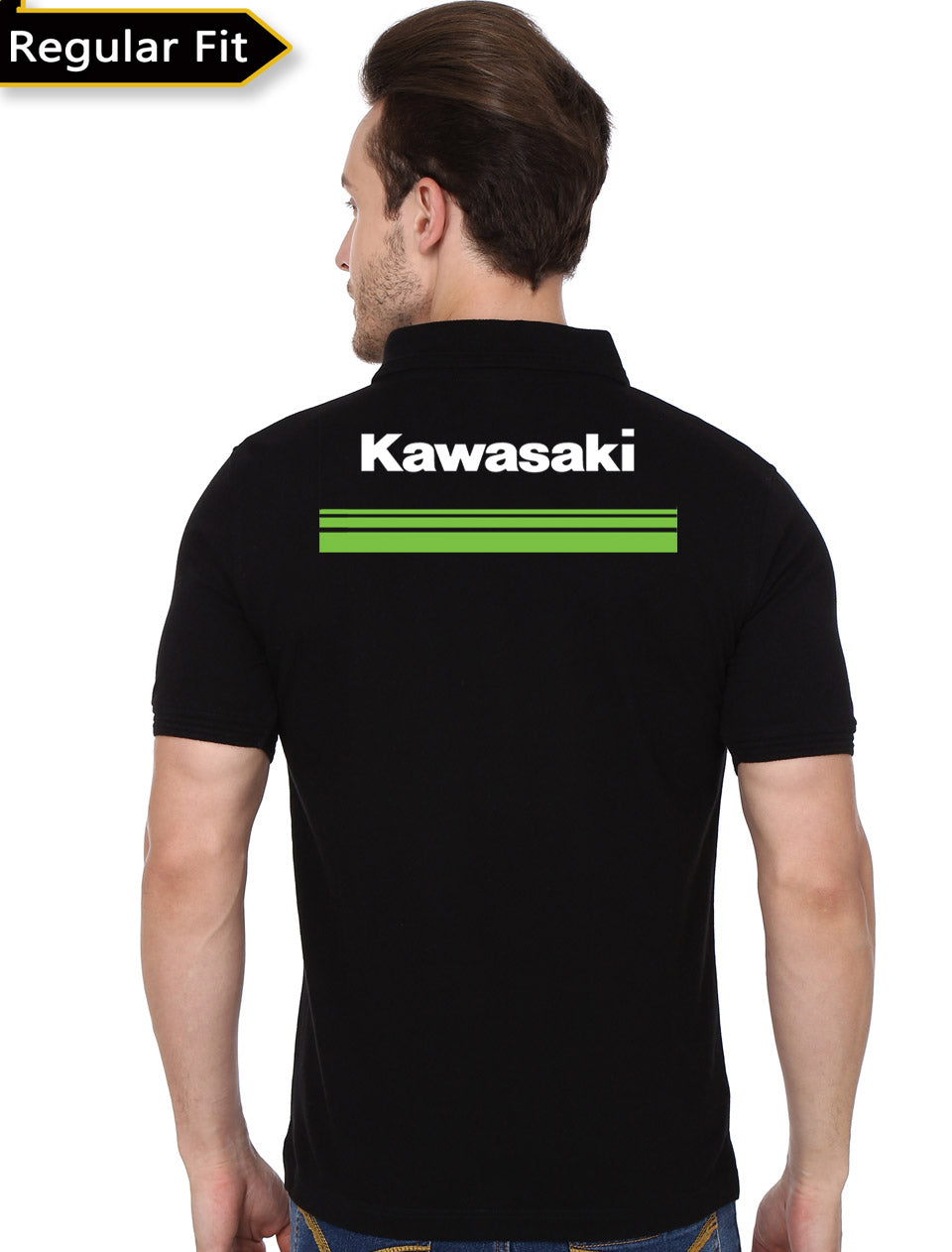 Kawasaki Black Polo T-Shirt
