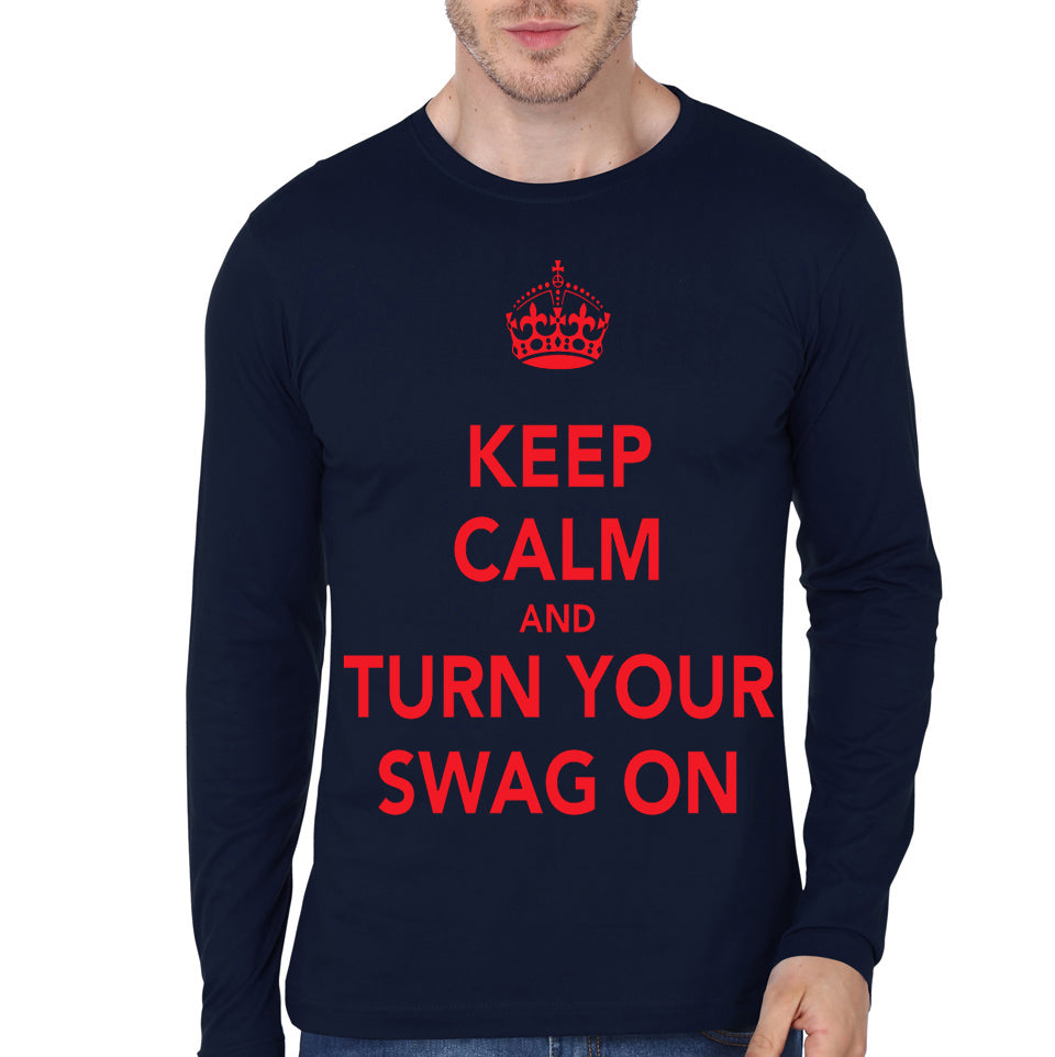 Swag On Navy Blue Full Sleeve Tee