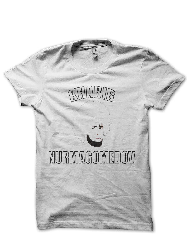 Khabib White Half Sleeve T-Shirt