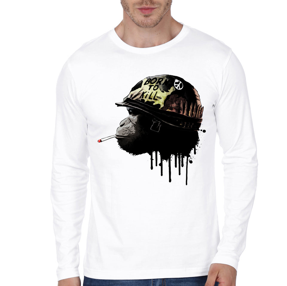 Killer Ape White Full Sleeve Tee