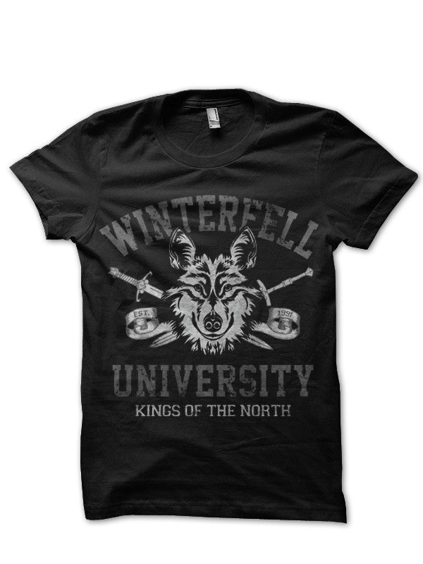 Winterfell University Black T-Shirt