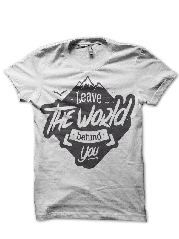 Leave The World White Tee
