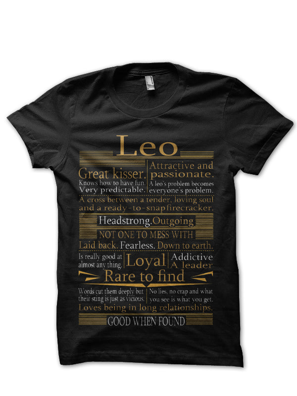 Leo Black T-Shirt