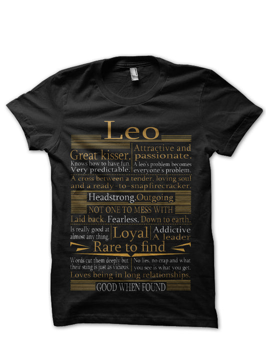 Leo Black T-Shirt