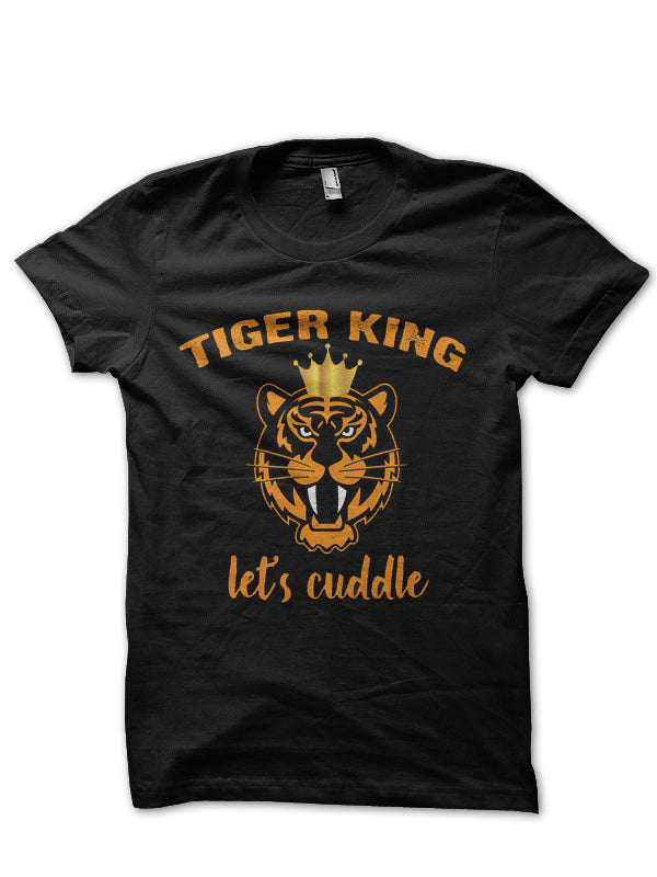 Tiger King Half Sleeve Black T-Shirt