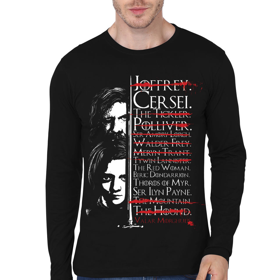 Arya Stark Black Full Sleeve Tee