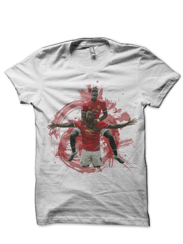 Lukaku And Pogba White T-Shirt