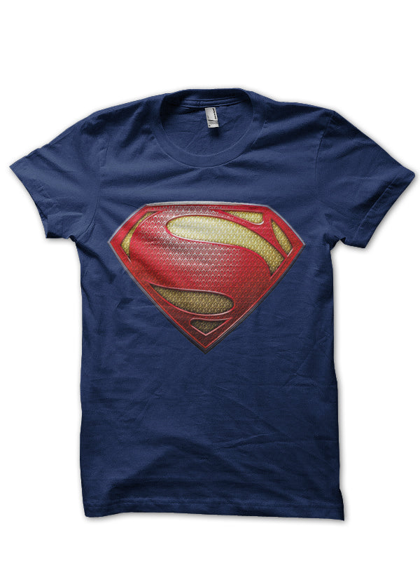 Superman Man Of Steel Navy Blue T-Shirt