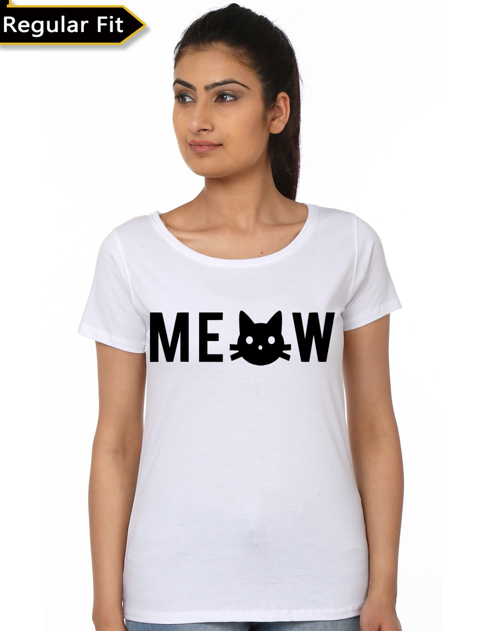Meow Girl’s White T-Shirt
