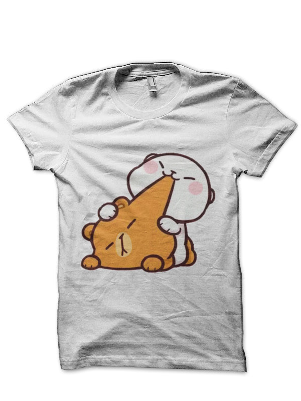 Peach And Goma Half Sleeve T-Shirt