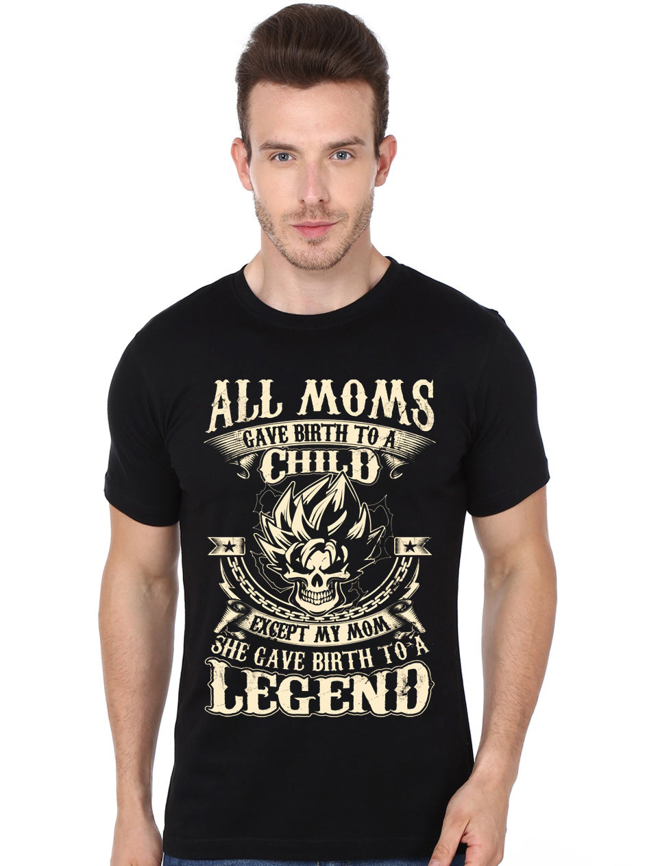 Super Saiyan Goku Mom Black T-Shirt