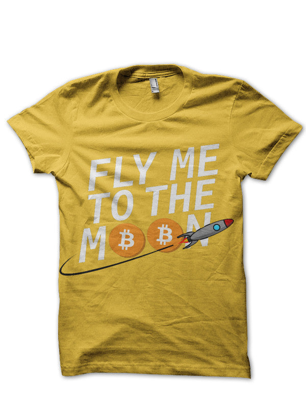 Fly me to the moon – Bitcoin T-Shirt