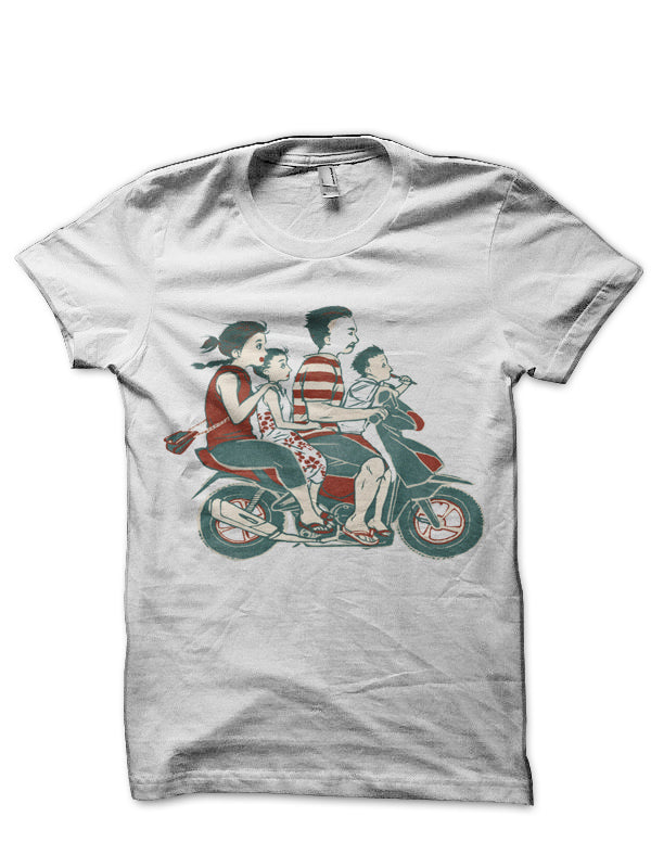People of Bali – Family Ride White T-Shirt