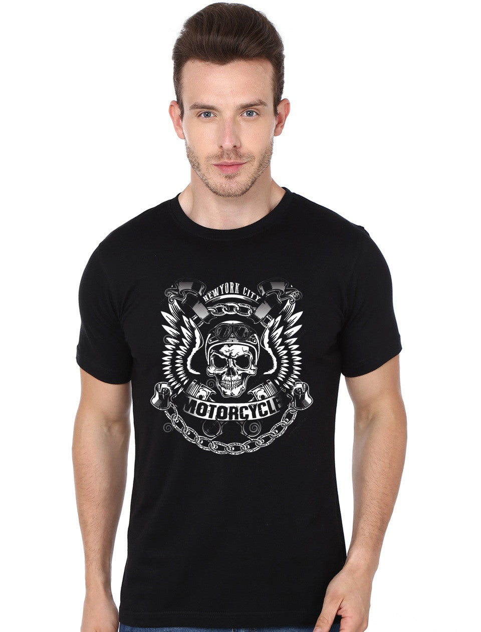 New York City Motorcycle Black T-Shirt