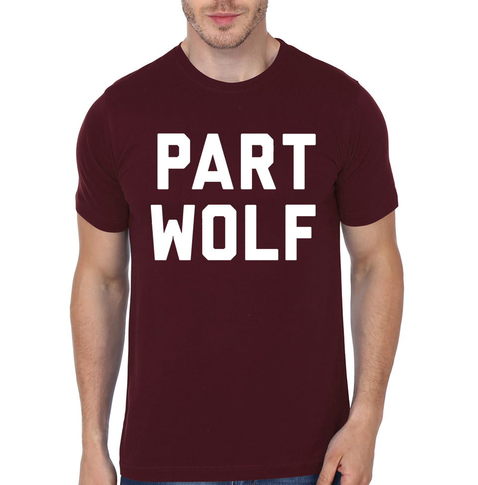 Part Wolf Navy Blue T-Shirt