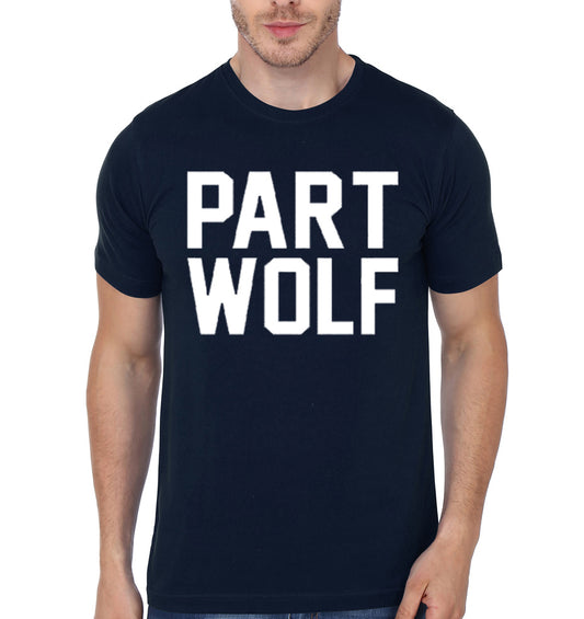 Part Wolf Navy Blue T-Shirt