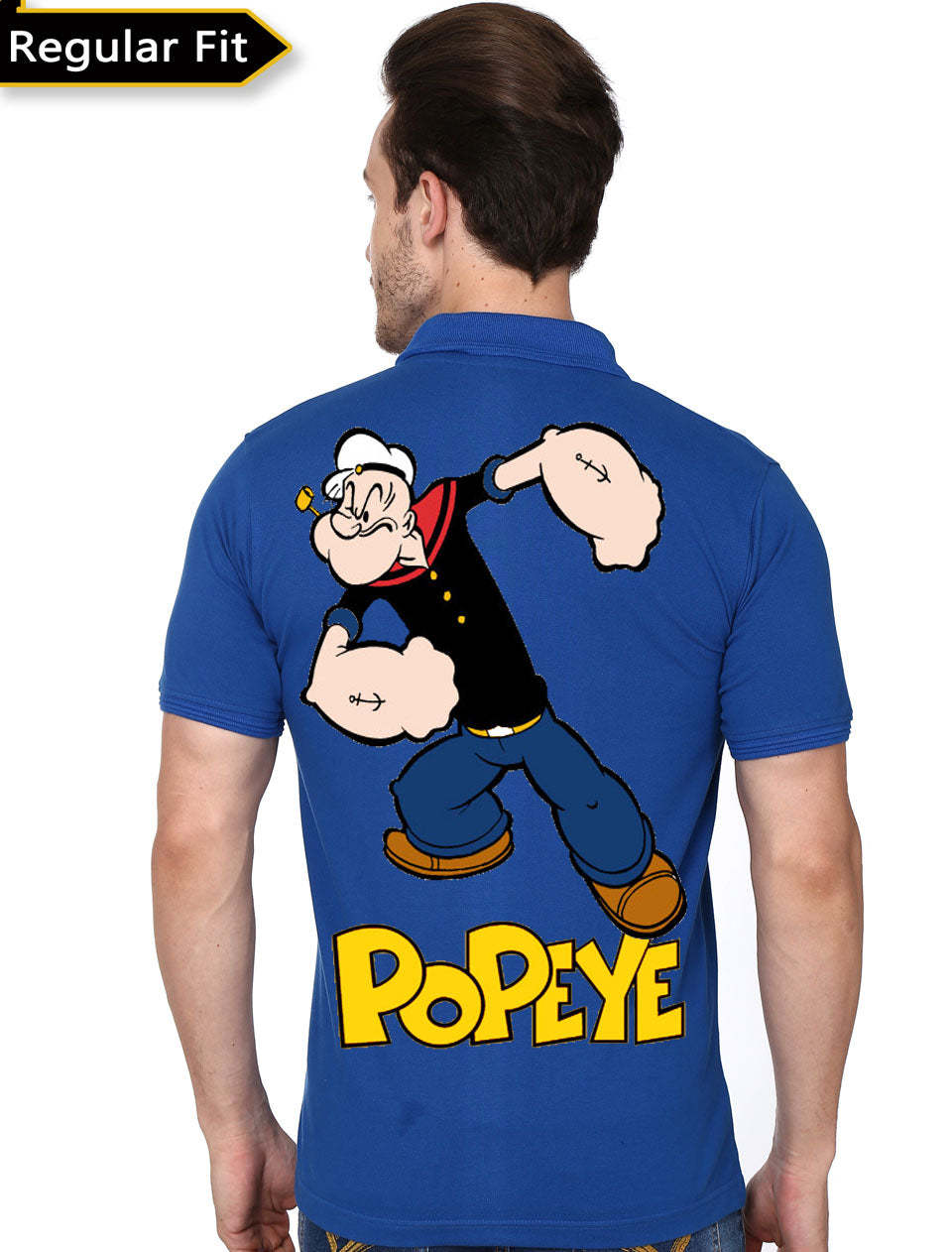 Popeye Navy Blue Polo T-Shirt