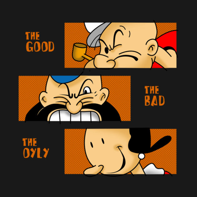 Popeye & Friends Black T-Shirt