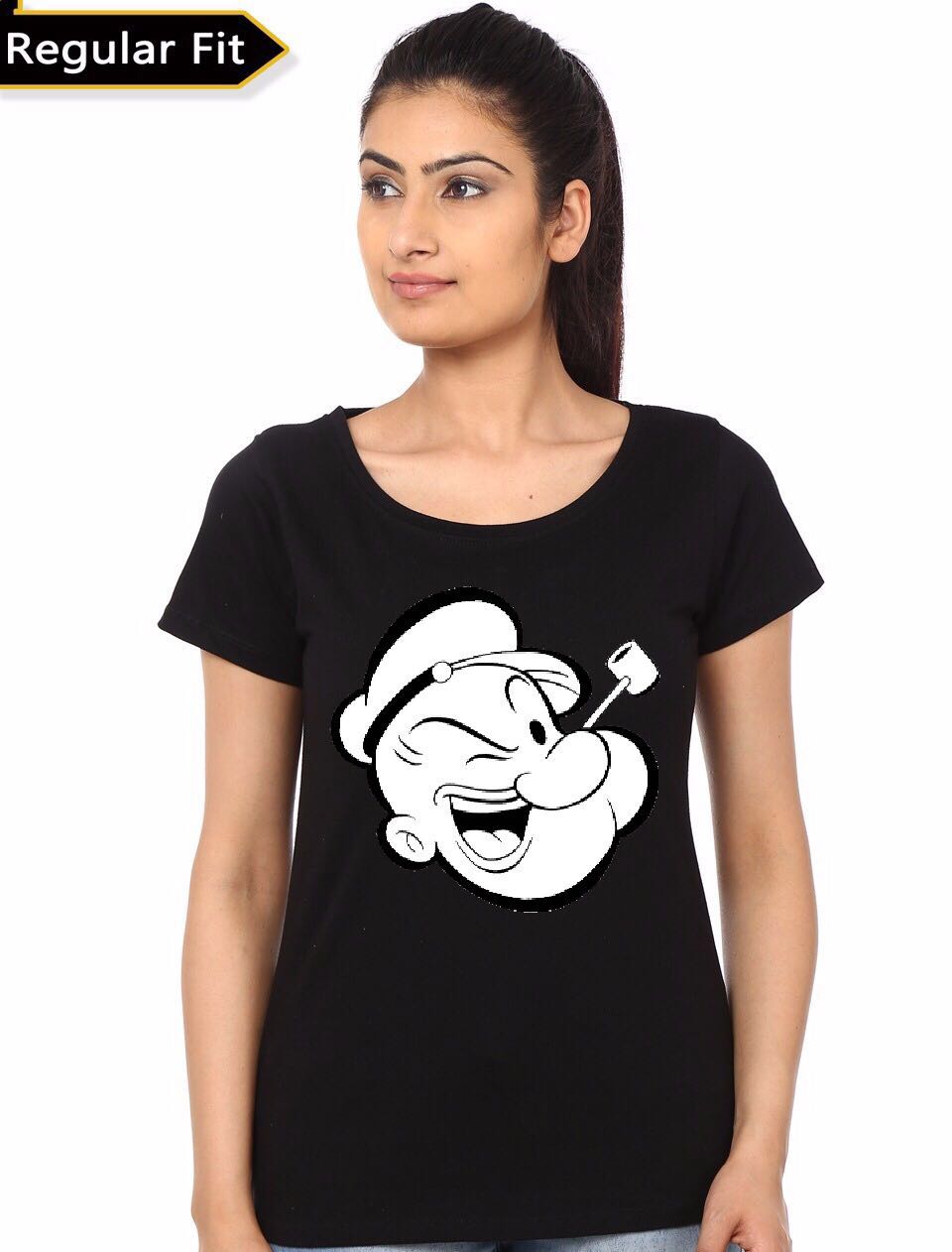Popeye Girl’s Black T-Shirt