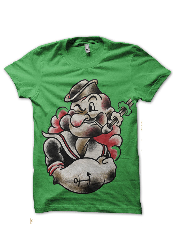 Popeye Green Tee (All Colour Available)
