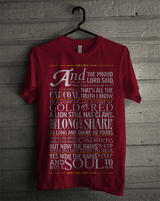 Rains Of Castamere Maroon T-Shirt