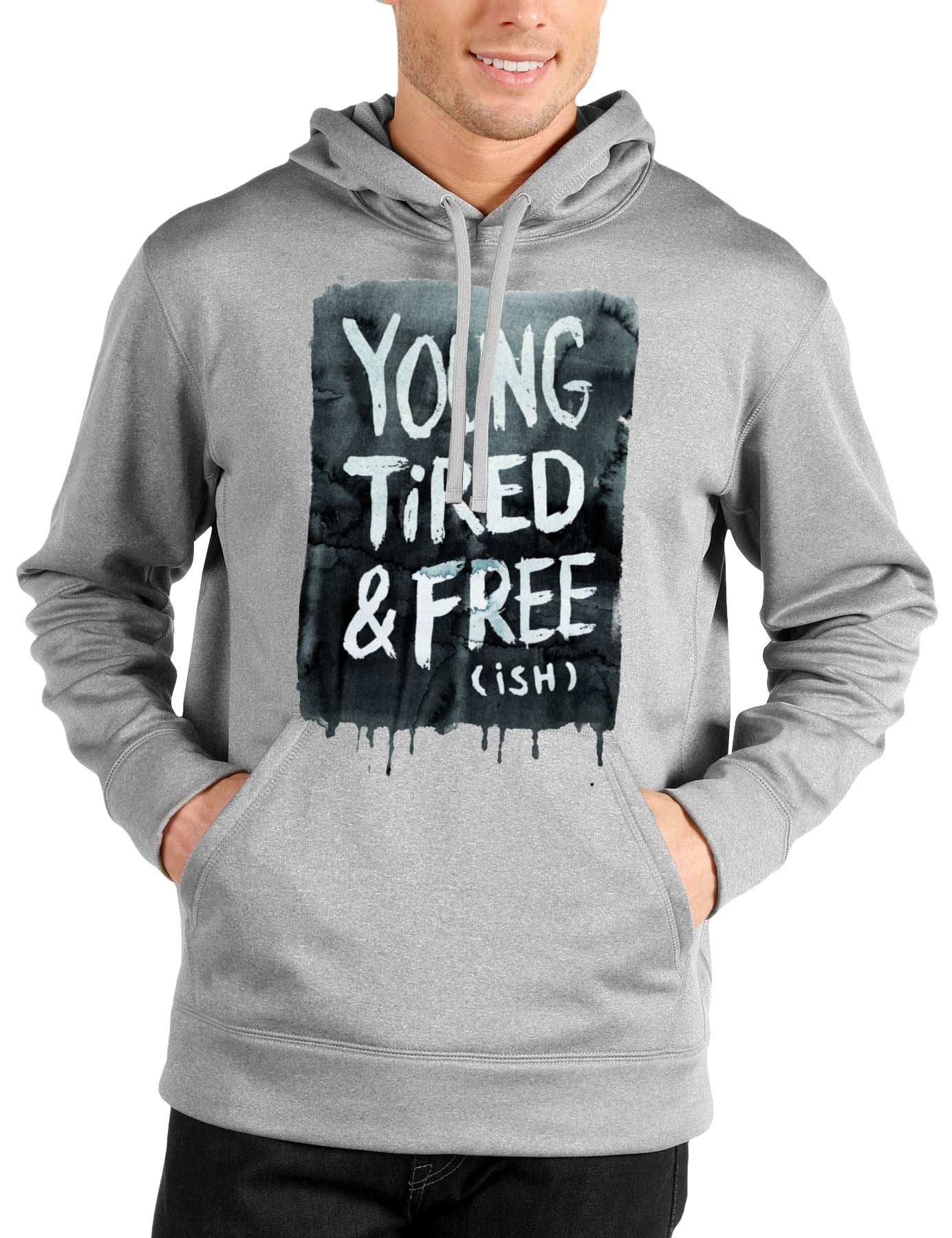 Rebel Grey Hooded Sweatshirt