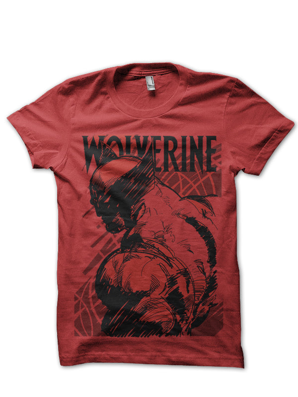 Red Wolverine Tee