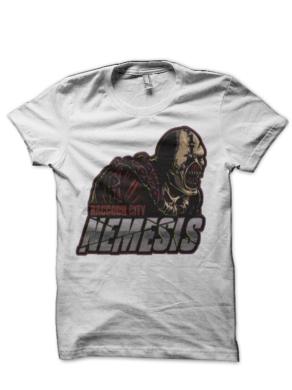 Raccoon City Nemesis – Sports Team White T-Shirt